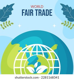 World Fair Trade Day Social Media Background Illustration Cartoon Hand Drawn Templates