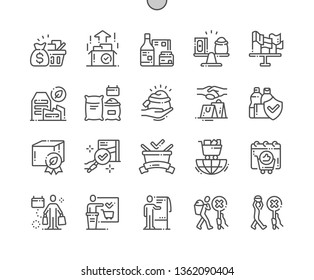 World Fair Trade Day Well-crafted Pixel Perfect Vector Thin Line Icons 30 2x Grid for Web Graphics and Apps. Simple Minimal Pictogram