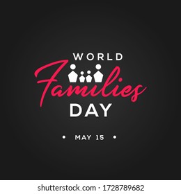 World Families Day Vector Design Illustration