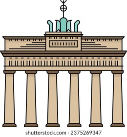 World famous building for Brandenburg Gate Berlin