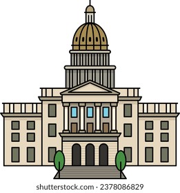 World famous building for State Capitol Colorado Denver USA.