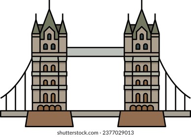 World famous building for Tower Bridge London UK.
