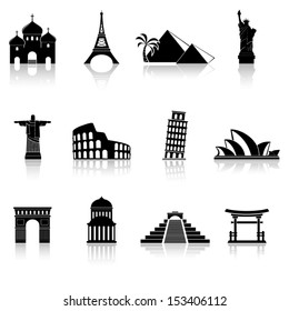 World Famous Buildings Abstract Silhouettes