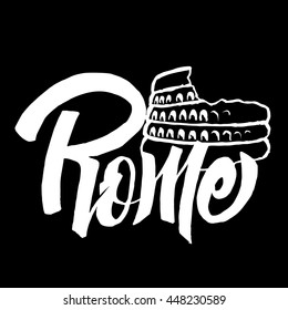 World famous capitals. Hand drawn vector stock illustration. Rome, Italy