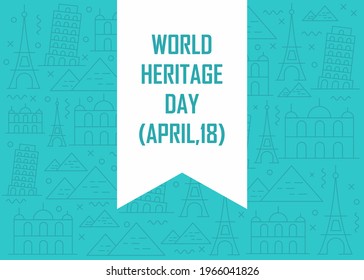 World famous landmark patern design. Easy to edit vector file. Can use for your creative content. Especially about world heritage day campaign in this april.