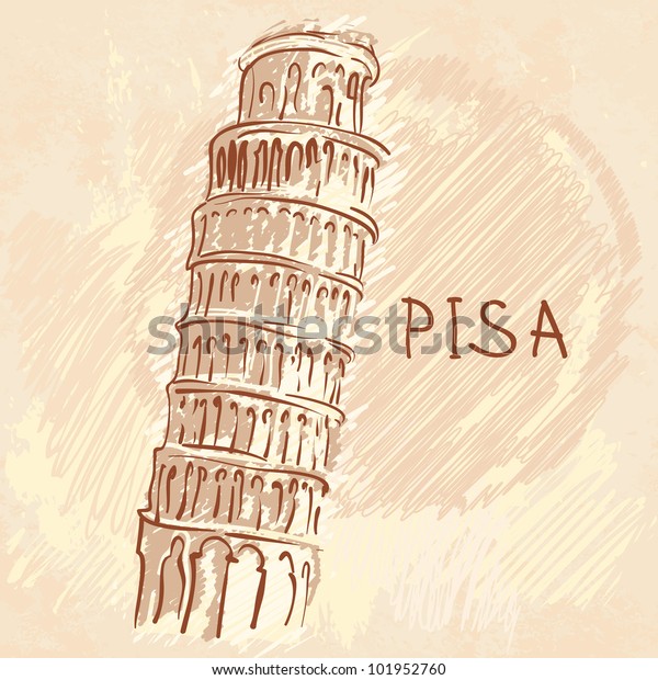 Перевод текста the leaning tower of pisa. Пизанская башня вектор. Векторные изображения Пизанская башня. Пизанская башня рисунок. Пизанская башня логотип.