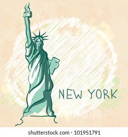 World famous landmark series: Statue of Liberty, New York, USA