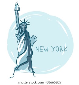 World famous landmark series: Statue of Liberty, New York, USA