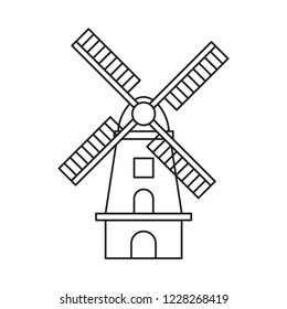 world famous landmark in ...., vector  illustration, modern concept, outline style