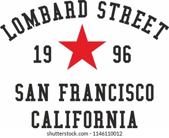 world famous streets graphic design vector art