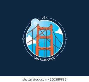 World famous vector city icons and landmarks