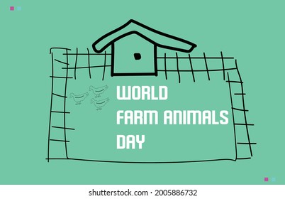 World Farm Animals Day vector template