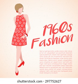 World Fashion History Set : 1960s : Vector Illustration