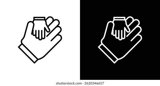 World fathers day icon vector for web and mobile app. Symbol isolated.