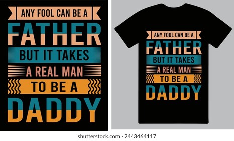 World Father's day a professional T shirt design vector .