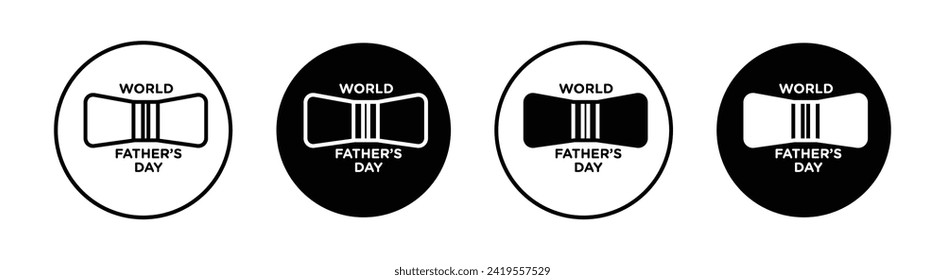 World Fathers Day Vector line icon illustration.