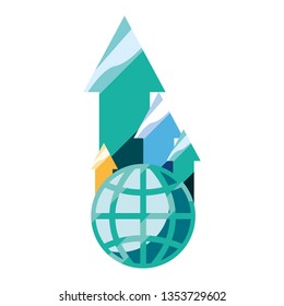 world finance up arrows