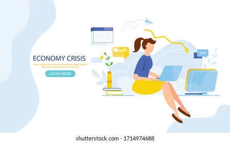 World financial crisis. Oil price drop. Collapse of the economy. Bankruptcy. Down arrow stocks graph. Economy stock market crash down. Depression amid losing money Web banner for internet site vector