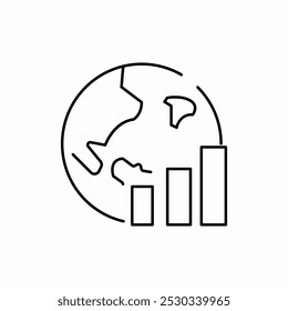 Vector de signo de icono financiero mundial