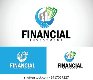 world financial logo creative invest money globe design concept business growth market