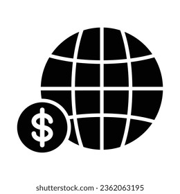 World Financial Vector Glyph Icon For Personal And Commercial Use.
