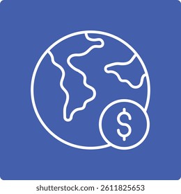 World Financial vector icon. Can be used for printing, mobile and web applications.