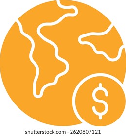 Icono del Vector Financiero Mundial. Se puede utilizar para aplicaciones de impresión, móviles y de Web.