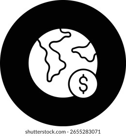 Icono del Vector Financiero Mundial. Se puede utilizar para aplicaciones de impresión, móviles y de Web.