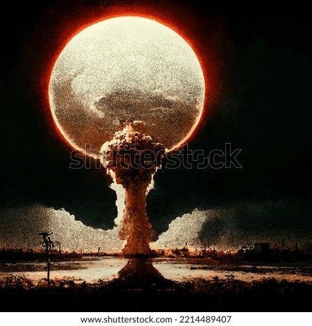 World in fire. Mushrooms of nuclear explosions. Cities wiped off the face of the earth by nuclear weapons.