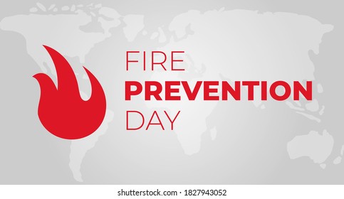 World Fire Prevention Day Background Illustration