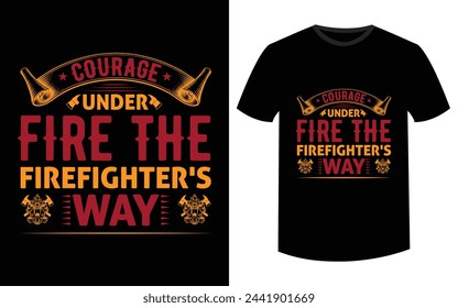 Diseño de camiseta de World Firefighter. Bomberos retirados. Diseño gráfico de camiseta. Ropa de bomberos. plantilla de impresión