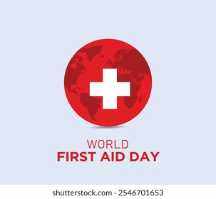 World First Aid Day. World first aid day concept Vector Illustration banner template.
