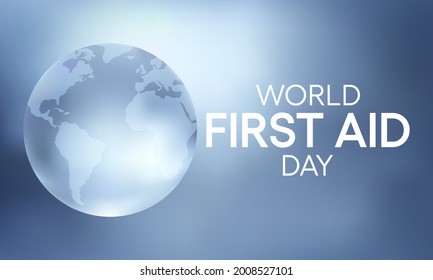 World First Aid day is observed every year in September, it is the first and immediate assistance given to any person suffering from either a minor or serious illness or injury. Vector illustration