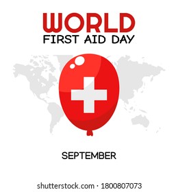 World First Aid Day Vector Illustration