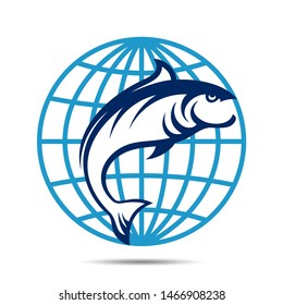 World Fishing Logo Design Template