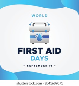 World Fisrt Aid Day Design Background For Greeting Moment