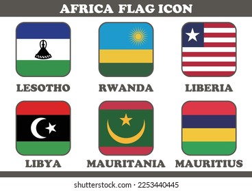 world flag african flag icon