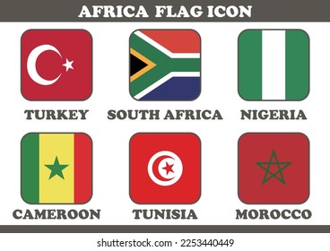 world flag african flag icon