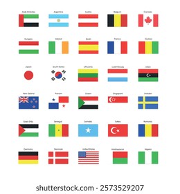 world flag collection with name