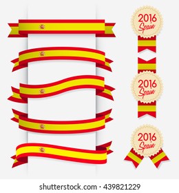 World Flag Ribbon : Vector Illustration