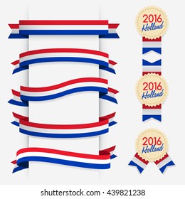 World Flag Ribbon : Vector Illustration