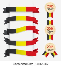 World Flag Ribbon : Vector Illustration