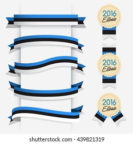 World Flag Ribbon : Vector Illustration