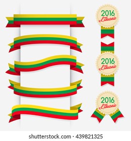 World Flag Ribbon : Vector Illustration