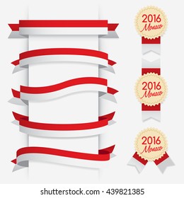 World Flag Ribbon : Vector Illustration