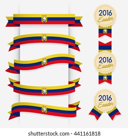 World Flag Ribbon : Vector Illustration