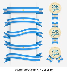 World Flag Ribbon : Vector Illustration