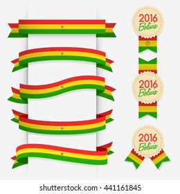 World Flag Ribbon : Vector Illustration