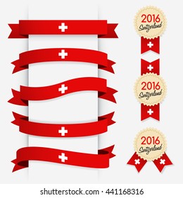 World Flag Ribbon : Vector Illustration