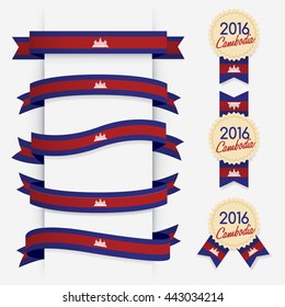 World Flag Ribbon : Vector Illustration